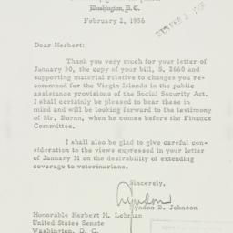 Letter: 1956 February 2