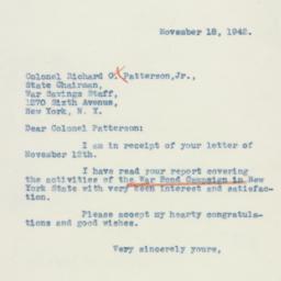 Letter: 1942 November 18