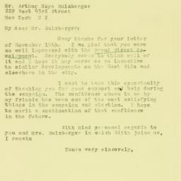 Letter: 1930 November 14