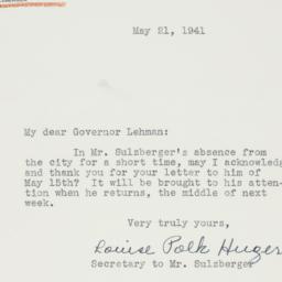 Letter: 1941 May 21
