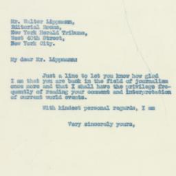 Letter: 1931 August 15