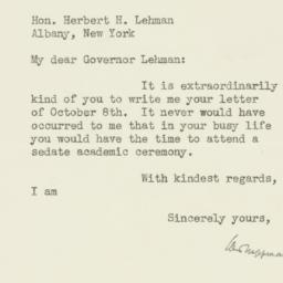 Letter: 1936 October 13