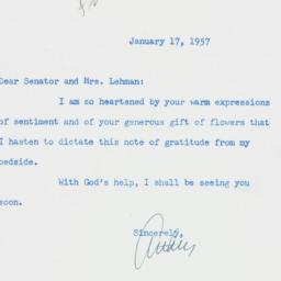 Letter: 1957 January 17
