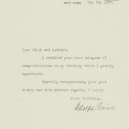 Letter: 1933 May 29
