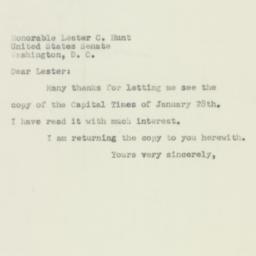 Letter: 1952 February 21