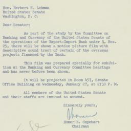 Letter: 1954 January 25