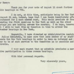 Letter: 1954 August 13
