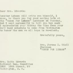 Letter: 1950 November 3
