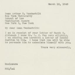 Letter: 1946 March 12