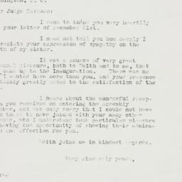 Letter: 1933 January 5