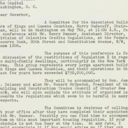 Letter: 1952 May 1