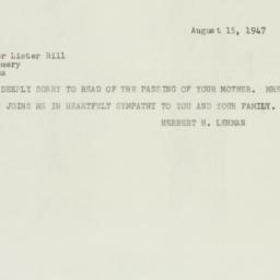 Letter: 1947 April 15