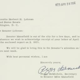 Letter: 1956 April 27