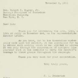 Letter: 1950 November 6