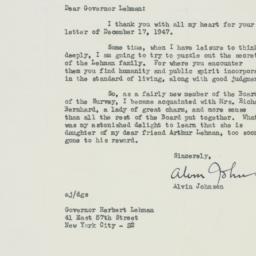 Letter: 1947 December 19