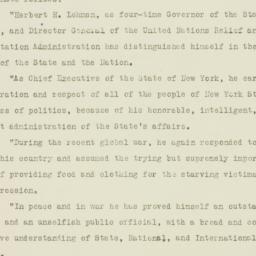 Press Release: 1946 October 27
