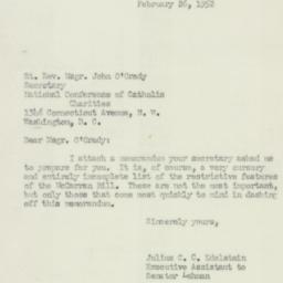 Letter: 1952 February 26