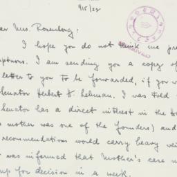 Letter: 1952 January 15