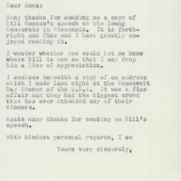 Letter: 1954 February 6