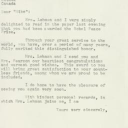 Letter: 1957 October 15
