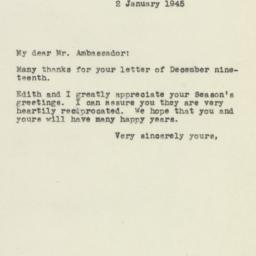 Letter: 1945 January 2