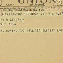 Telegram: 1934 November 5