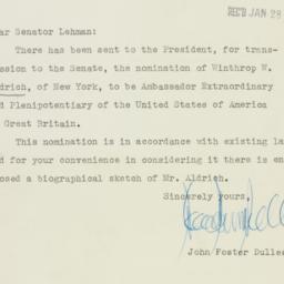 Letter: 1953 January 28