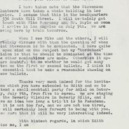 Letter: 1960 July 4