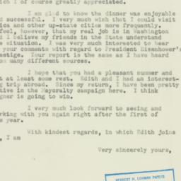 Letter: 1953 October 26