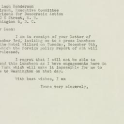Letter: 1947 December 4