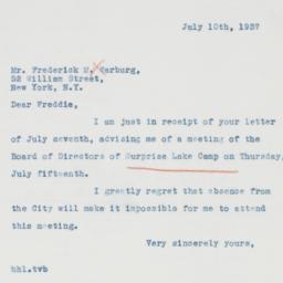 Letter: 1937 July 10