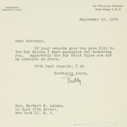 Letter: 1948 September 22