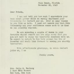 Letter: 1949 November 22