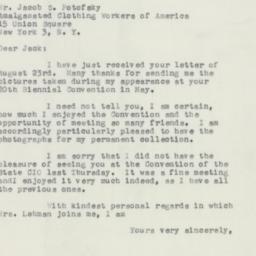 Letter: 1956 August 26