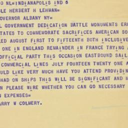 Telegram: 1937 July 9