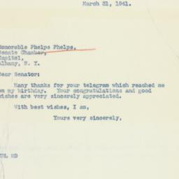 Letter: 1941 March 31