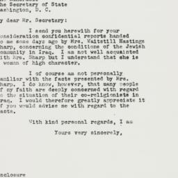 Letter: 1949 November 7