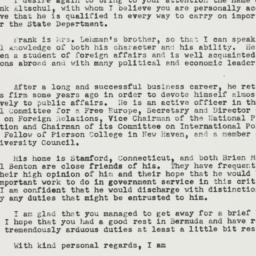 Letter: 1951 March 14