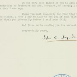 Letter: 1939 January 20