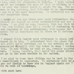 Letter: 1953 March 7