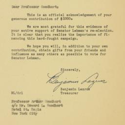 Letter: 1950 October 9