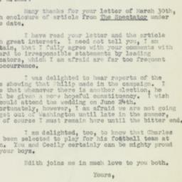 Letter: 1950 April 4