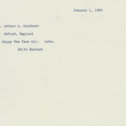 Letter: 1950 January 1