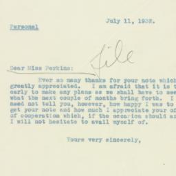 Letter: 1932 July 11
