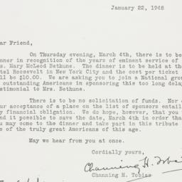Letter: 1948 January 22