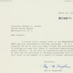 Letter: 1956 March 29