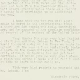 Letter: 1947 April 7