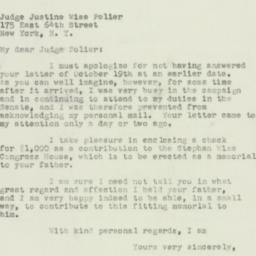 Letter: 1950 November 16