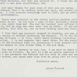 Letter: 1960 August 24