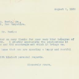 Letter: 1936 August 6